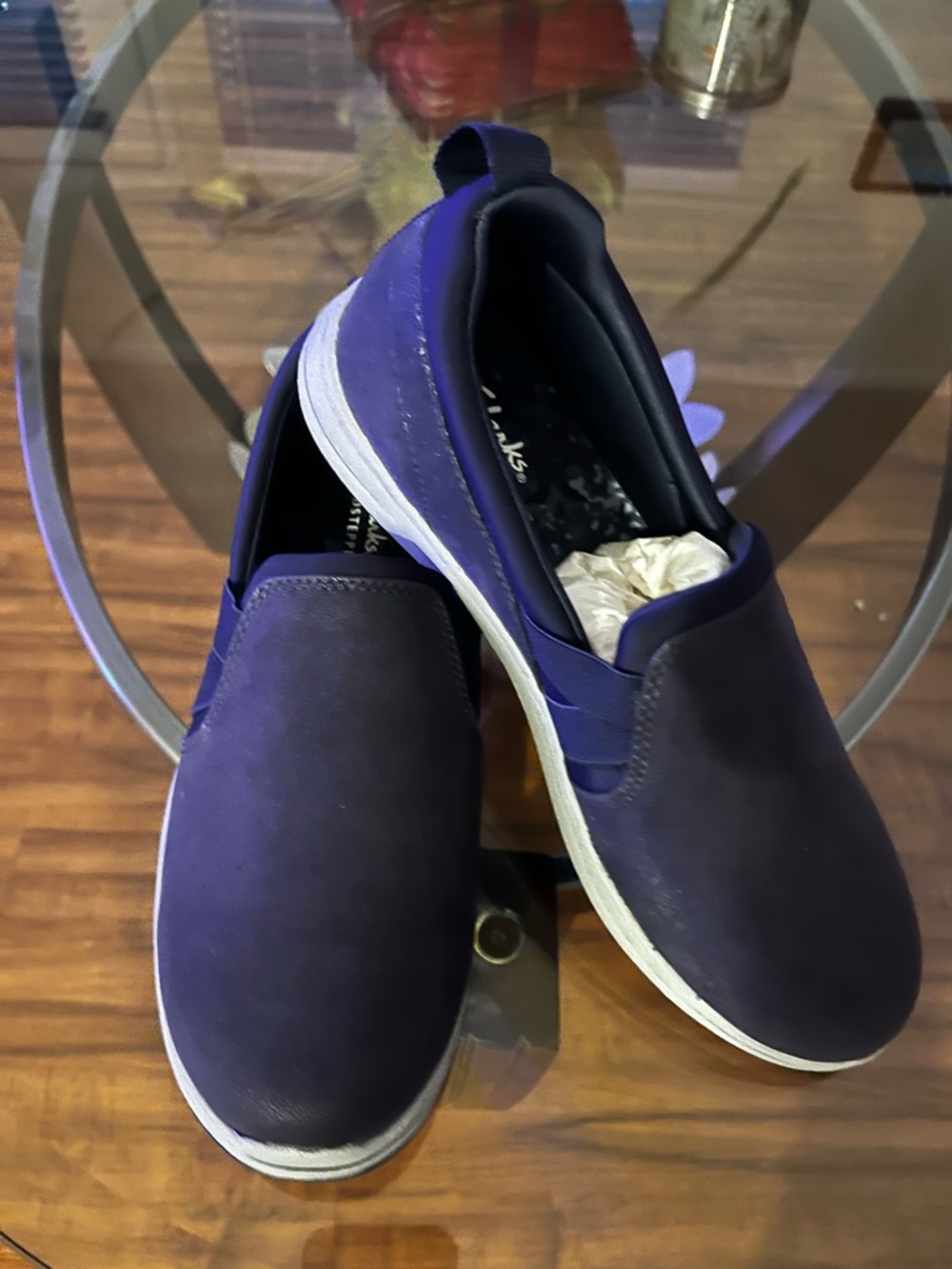 Cloudsteppers by Clarks Women's Slip-On Moccasins in Purple